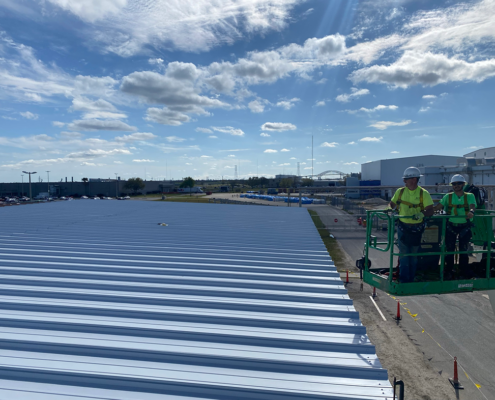 Installation of Metal Panels by B&W Contractors